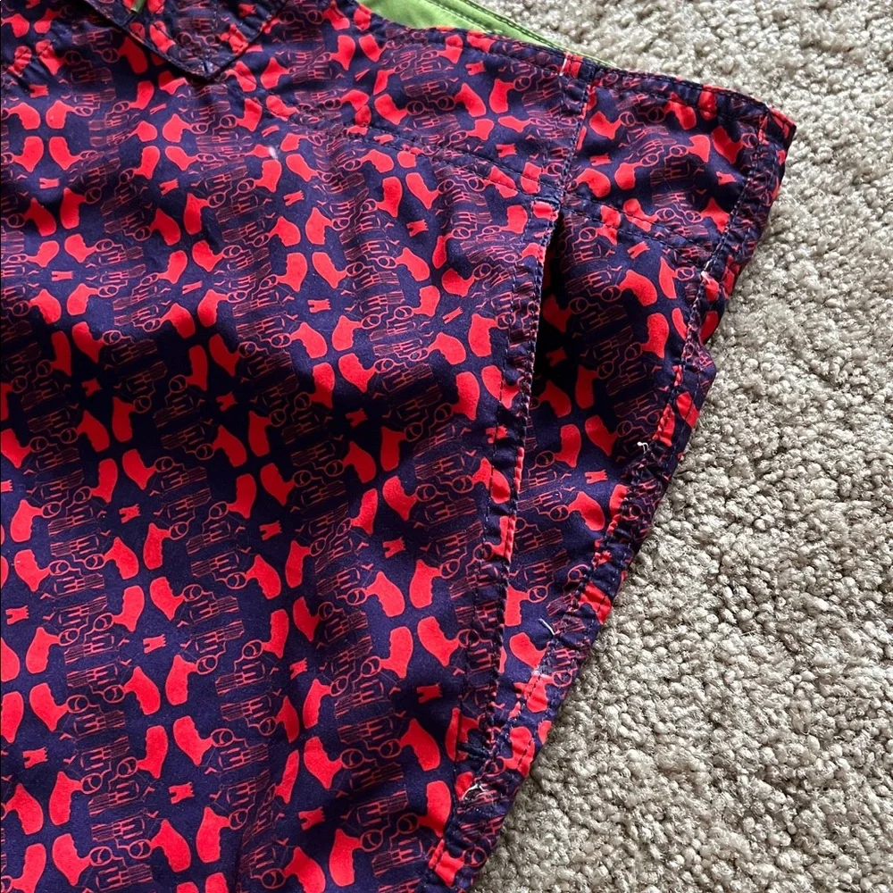 Navy and Red Men’s Crook & Castles Board Shorts Size 42